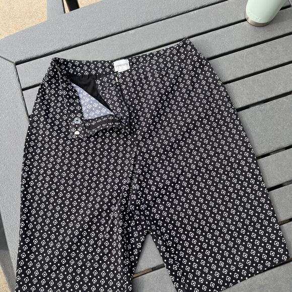 CHICO’S women's size 1 (S 8) shorts, black with white geometric print - Picture 1 of 8